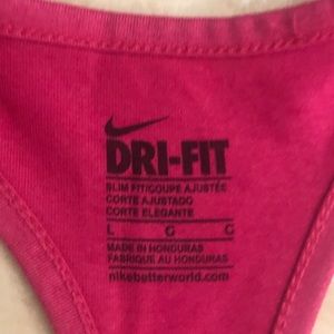 Nike hot pink dri fit tank top